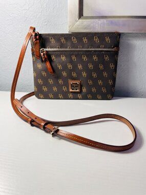 Dooney & Bourke Gretta Patsy Crossbody T'Moro Brown DB Monogram NWOT